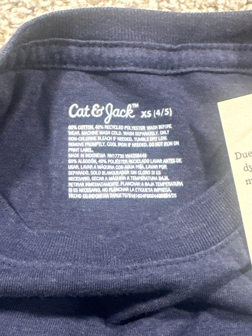 Cat & Jack Navy Pocket T Shirt Size XS (4-5) - photo 5