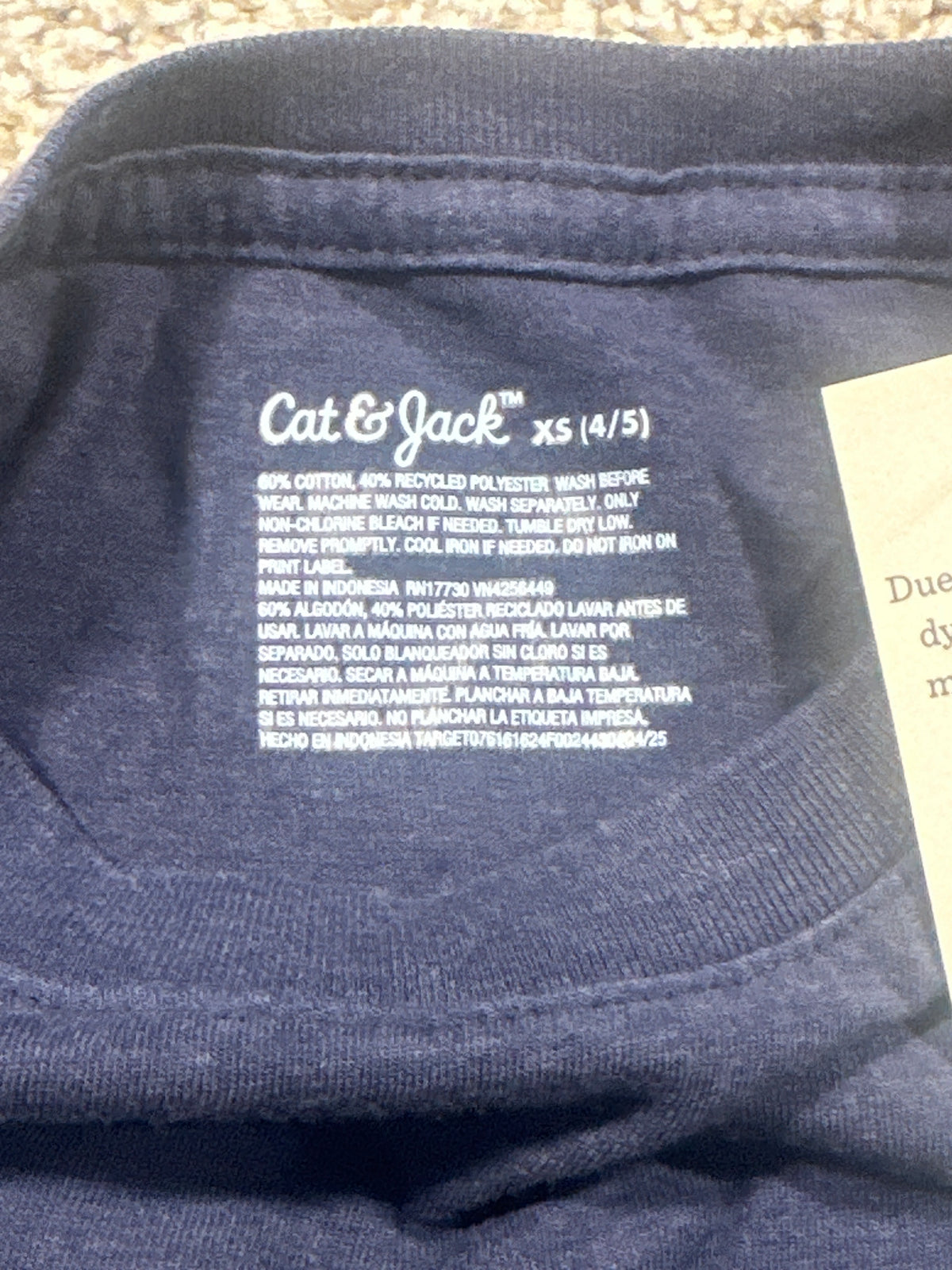 Cat & Jack Navy Pocket T Shirt Size XS (4-5) - photo 5