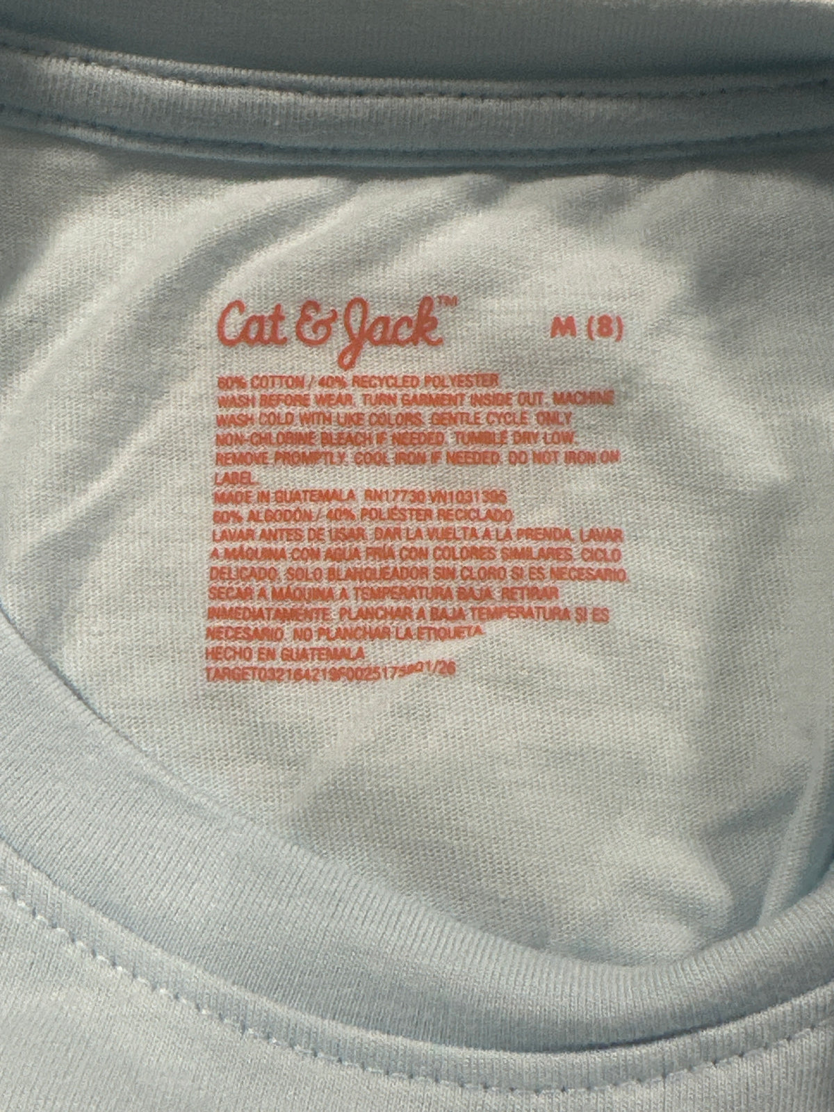 Cat & Jack Girls Museum Blue Classic Short Sleeve T-Shirt M 8