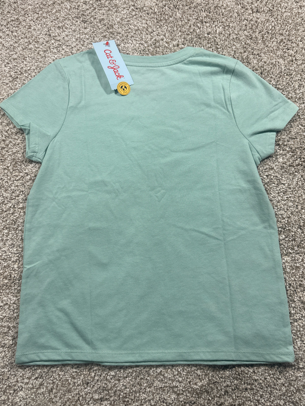Cat & Jack girls Cape Cod Mint classic short-sleeve T-shirt, size M (8)