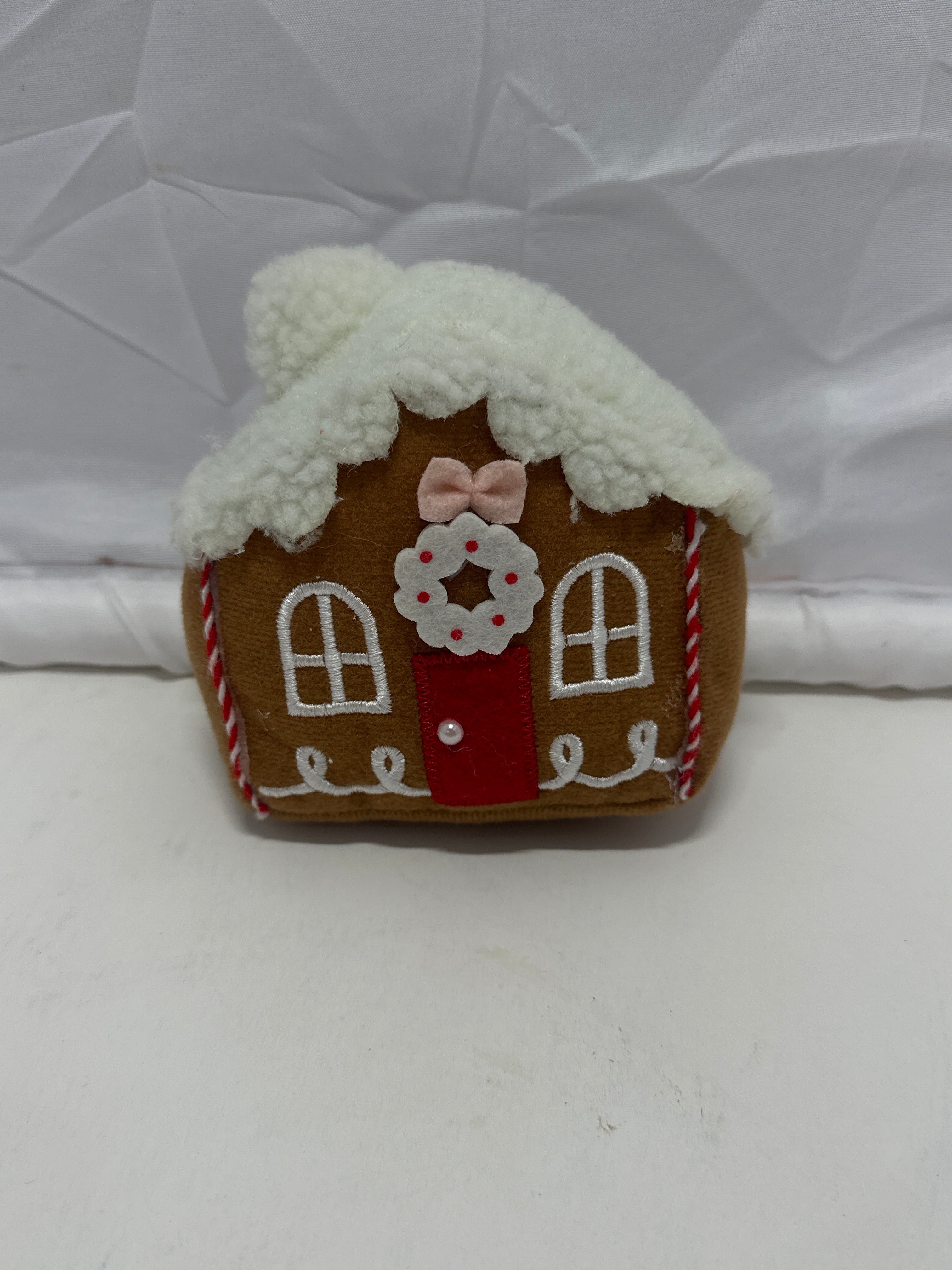Holiday Gingerbread House Plush Décor