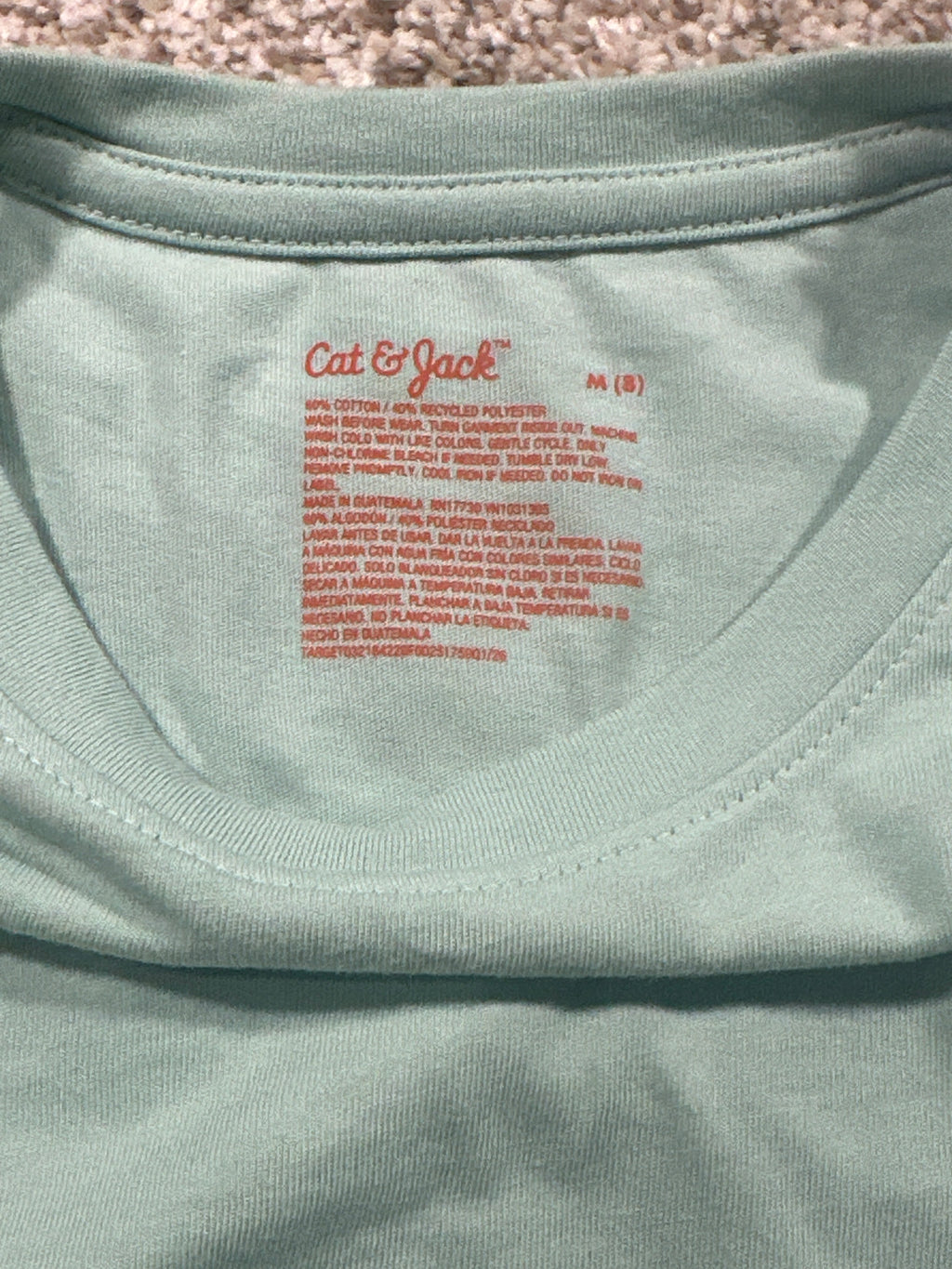 Cat & Jack girls Cape Cod Mint classic short-sleeve T-shirt, size M (8)