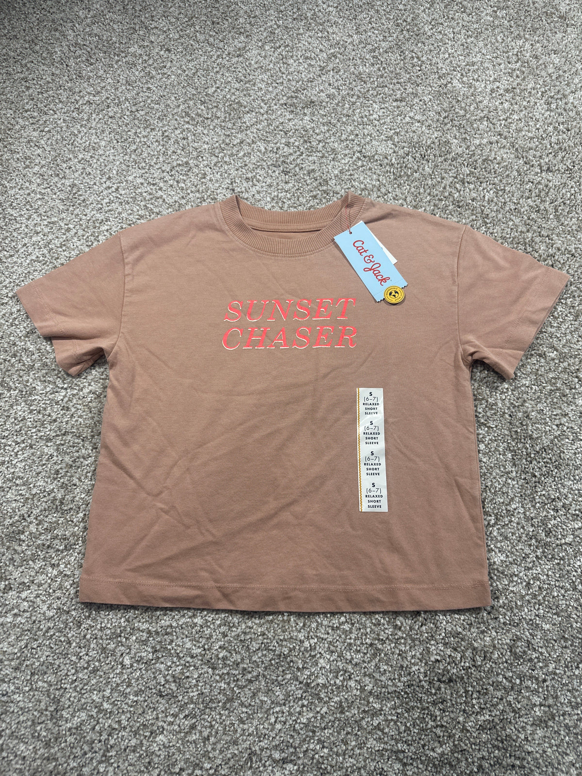 Cat & Jack Sunset Chaser relaxed T shirt size S 6 7