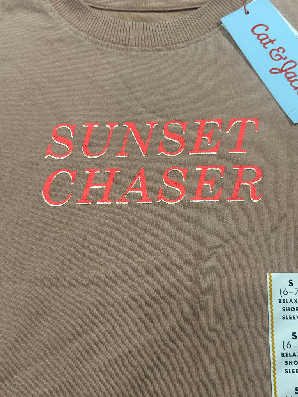 Cat & Jack Sunset Chaser relaxed T shirt size S 6 7