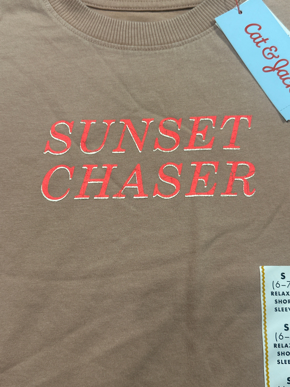 Cat & Jack Sunset Chaser relaxed T shirt size S 6 7