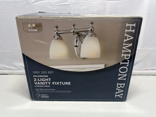 Hampton Bay Solomene 2-Light Vanity Fixture – Chrome Finish