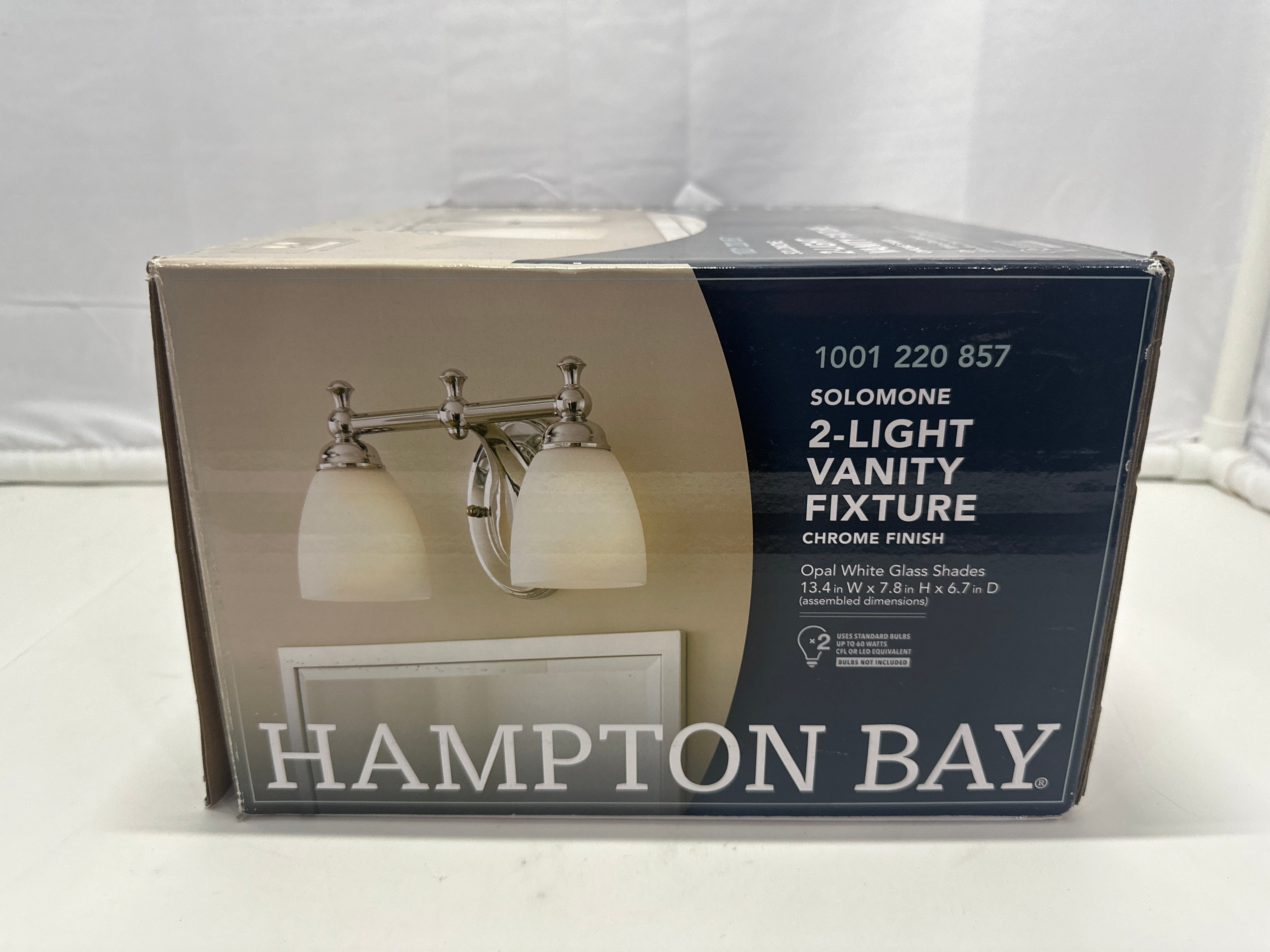 Hampton Bay Solomene 2-Light Vanity Fixture – Chrome Finish