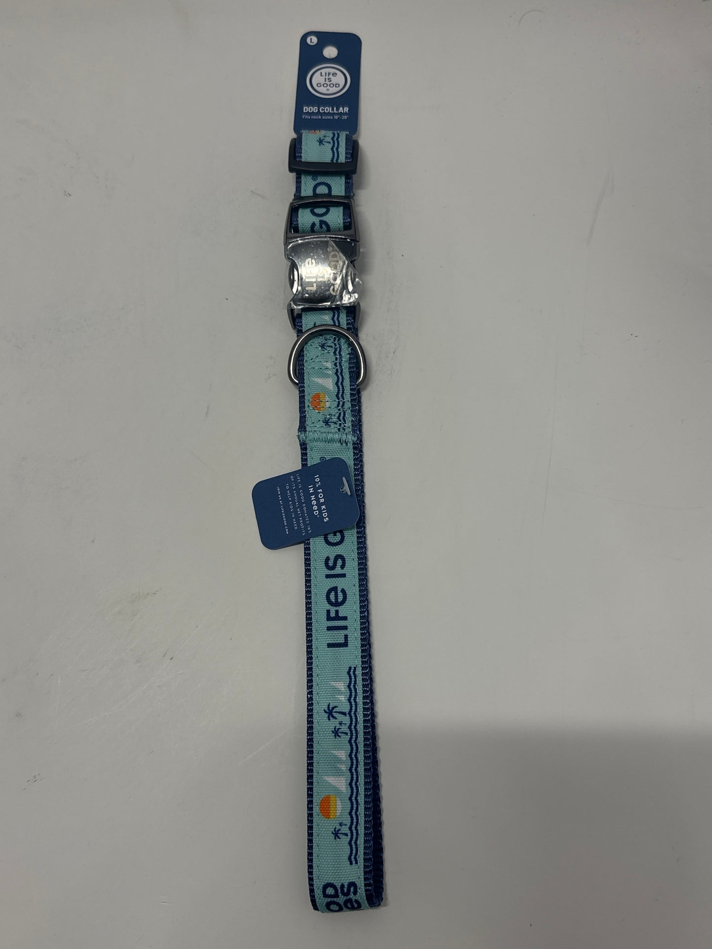 Life Is Good Dog Collar – Beach Graphic Large