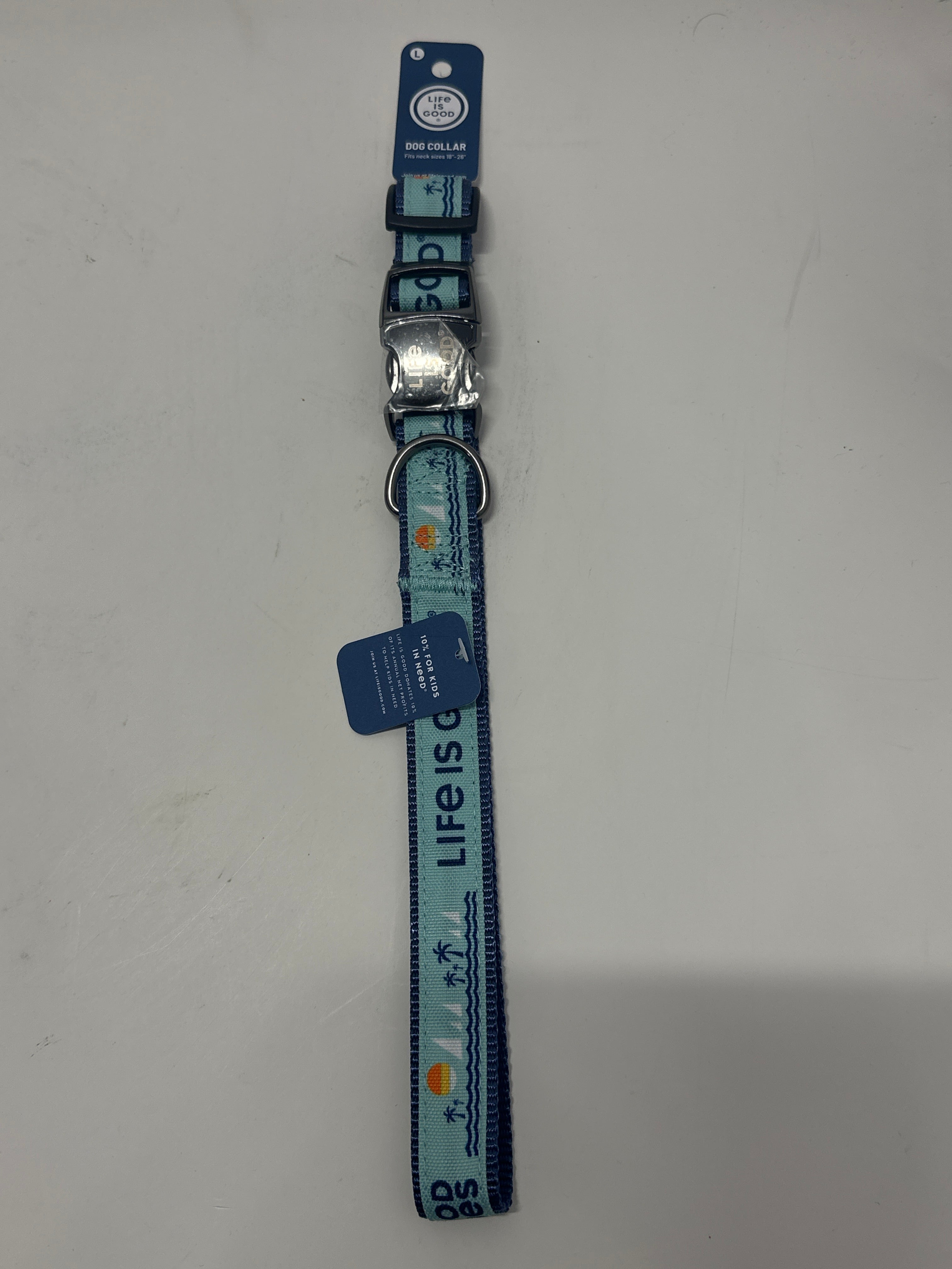 Life Is Good Dog Collar – Beach Graphic Large