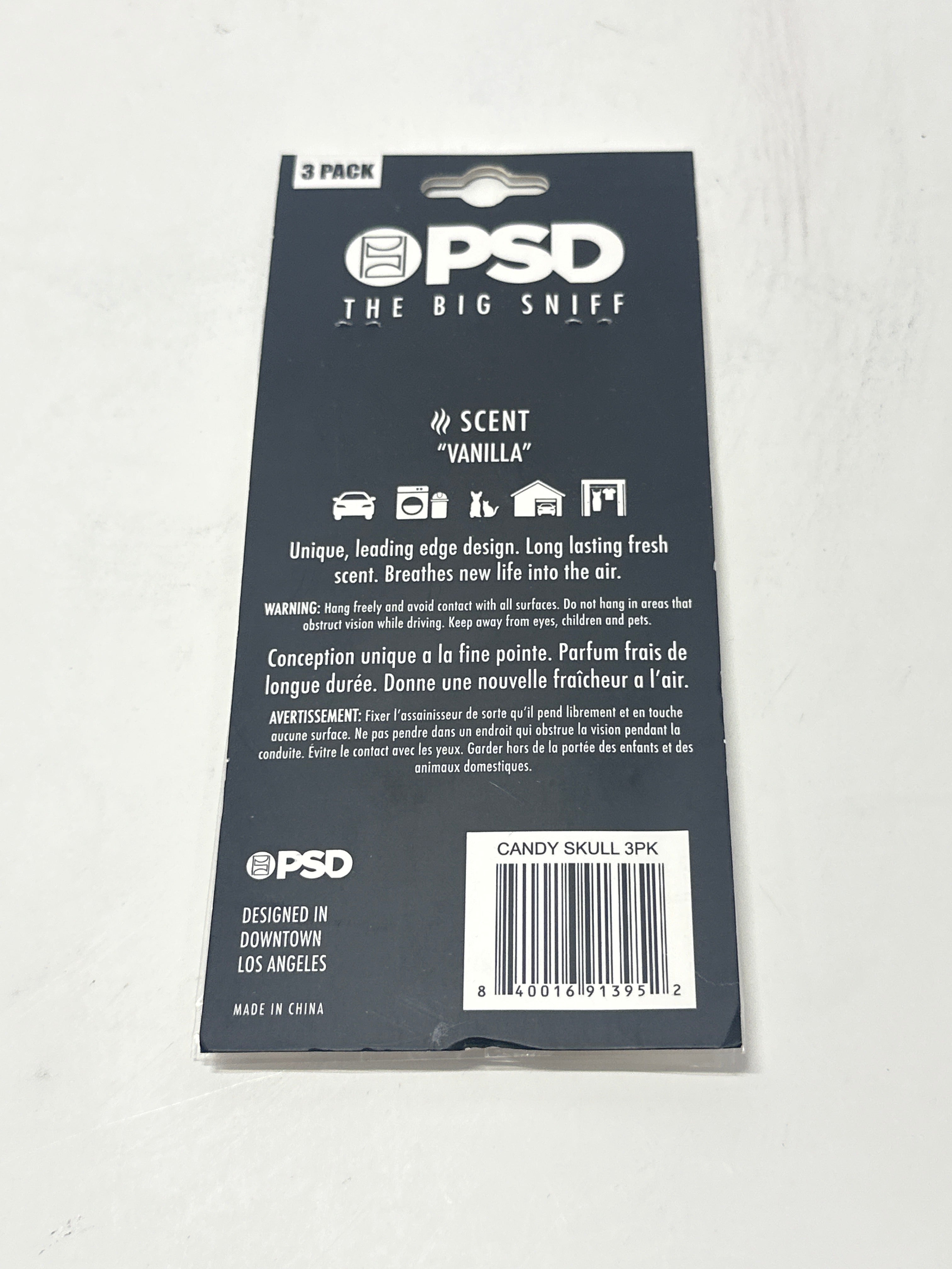 PSD The Big Sniff Candy Skull 3-Pack Air Freshener – Vanilla