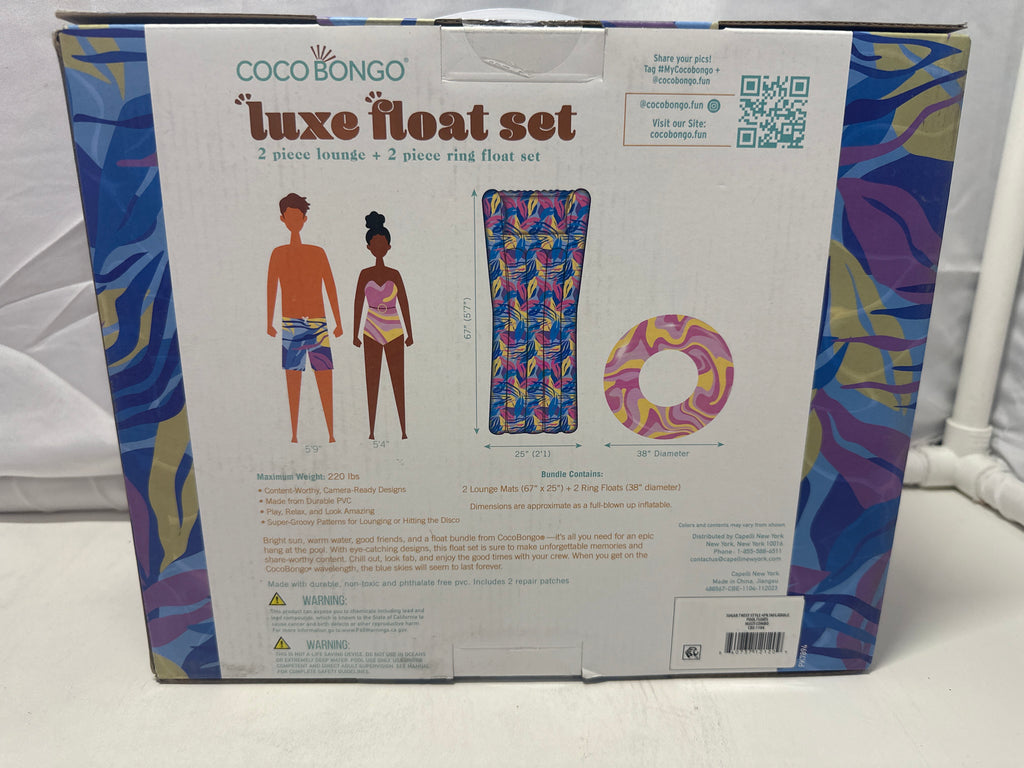 CocoBongo Luxe Float Set – 4 Piece Pool Float Bundle