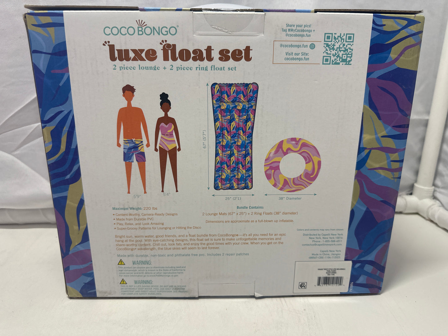 CocoBongo Luxe Float Set – 4 Piece Pool Float Bundle