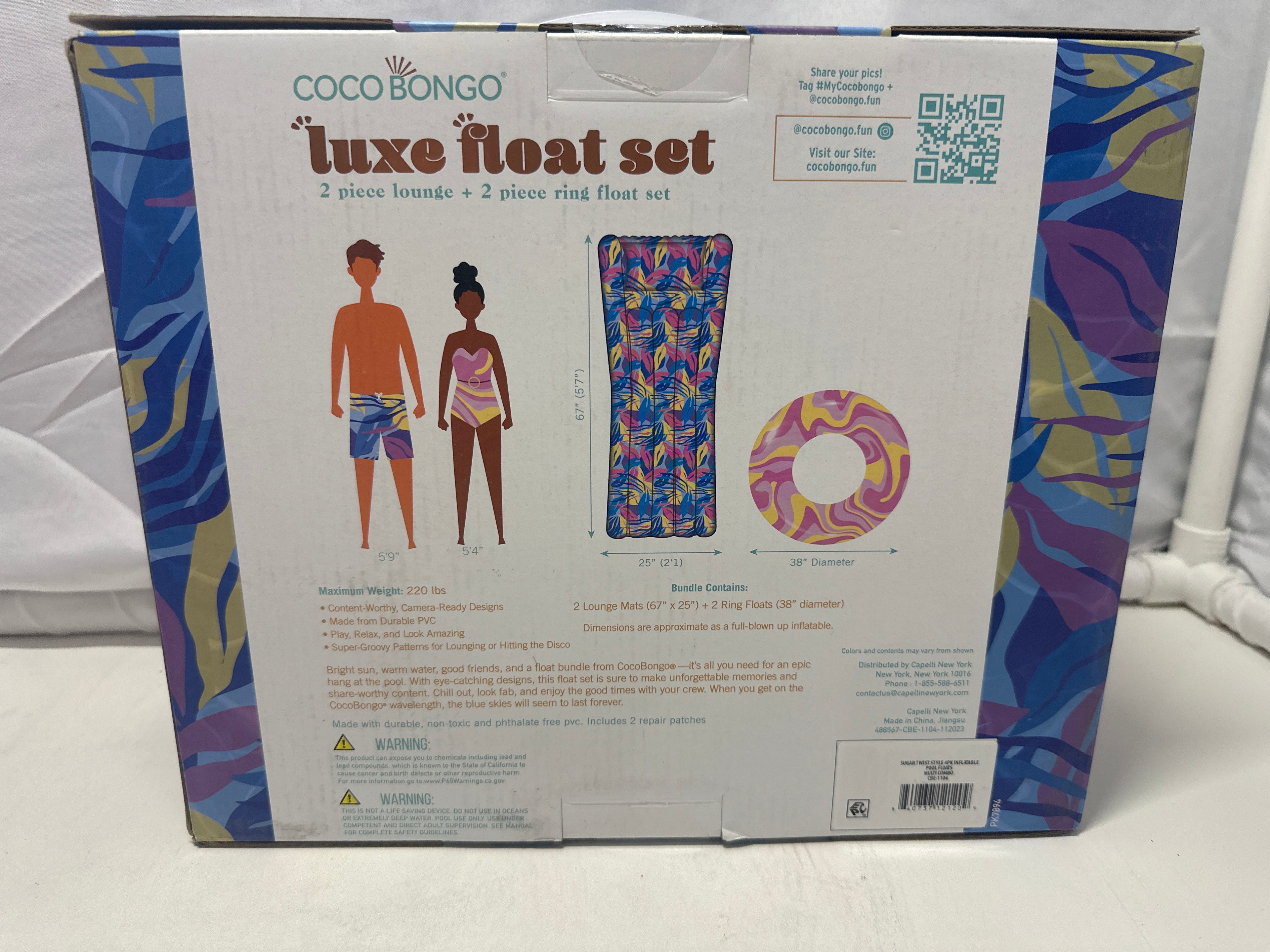 CocoBongo Luxe Float Set – 4 Piece Pool Float Bundle