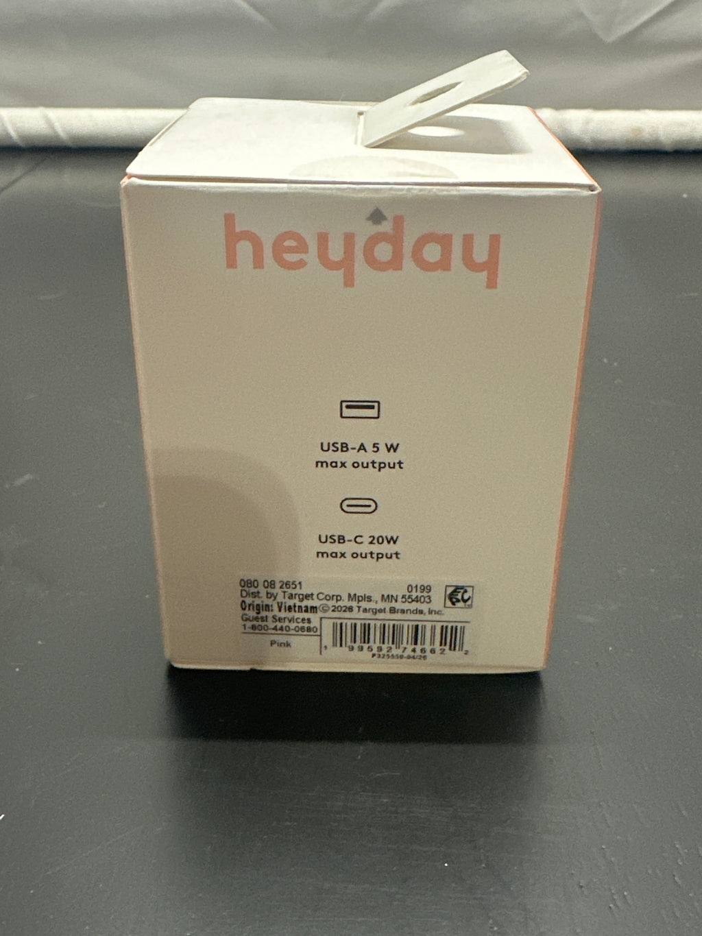 heyday Pink Dual-Port USB-C & USB-A 25W Wall Charger