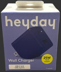 heyday Future Dusk Dual-Port USB-C & USB-A 25W Wall Charger