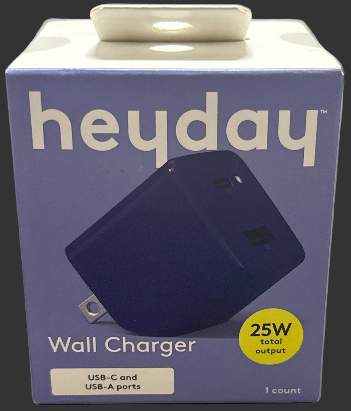 heyday Future Dusk Dual-Port USB-C & USB-A 25W Wall Charger