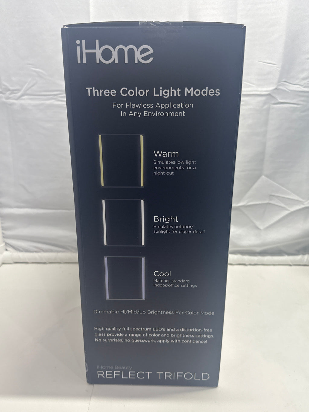 iHome Beauty Reflect Trifold Vanity Mirror with Bluetooth Speaker (iCVBT40W)