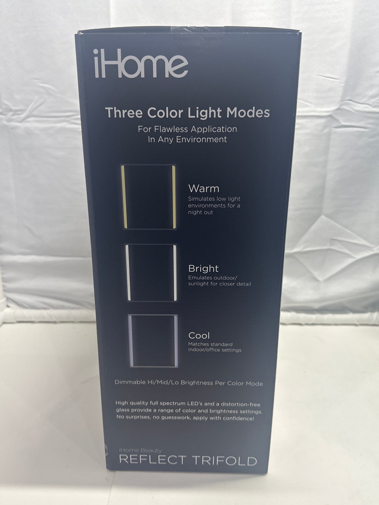 iHome Beauty Reflect Trifold Vanity Mirror with Bluetooth Speaker (iCVBT40W)