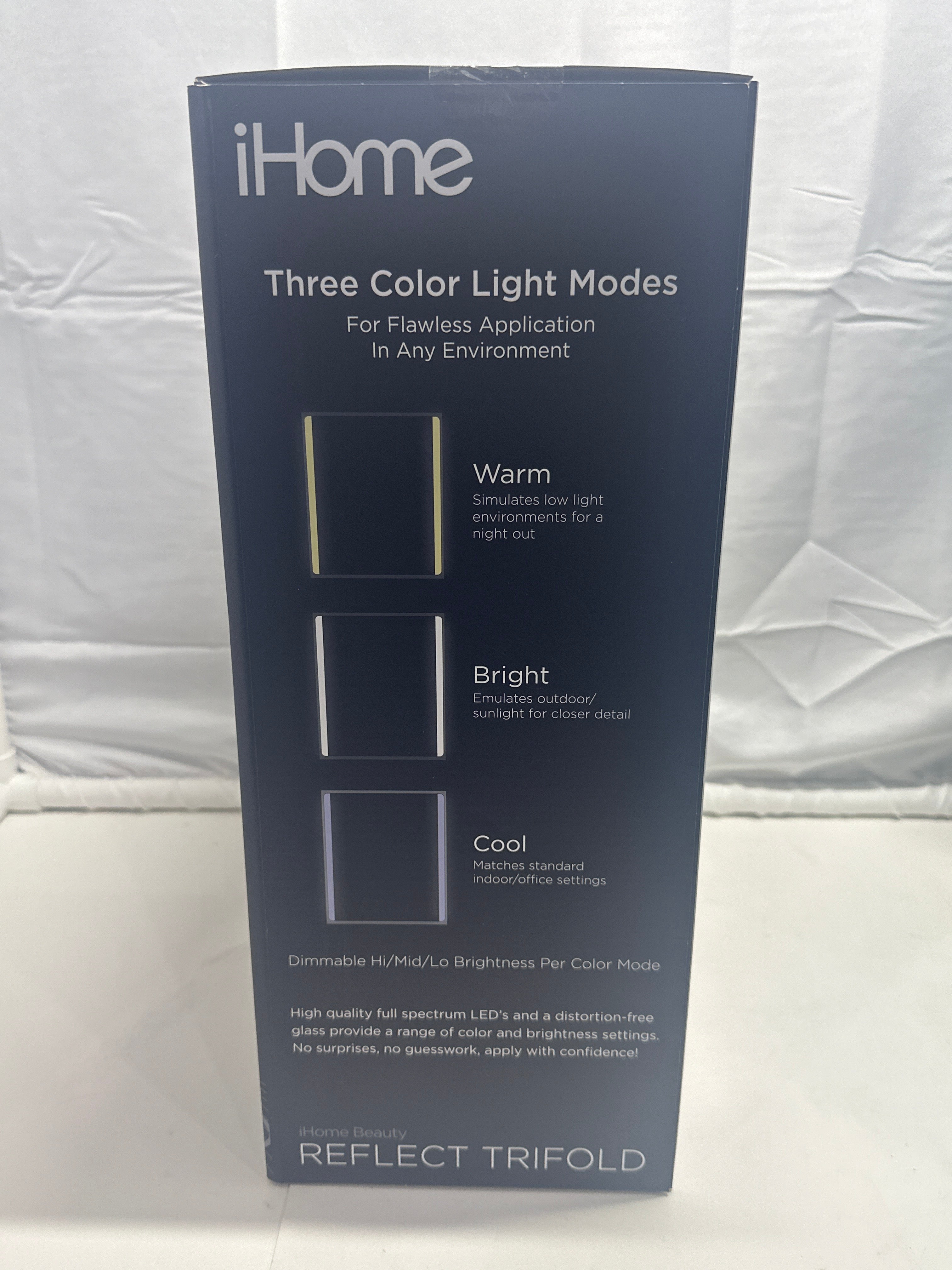 iHome Beauty Reflect Trifold Vanity Mirror with Bluetooth Speaker (iCVBT40W)