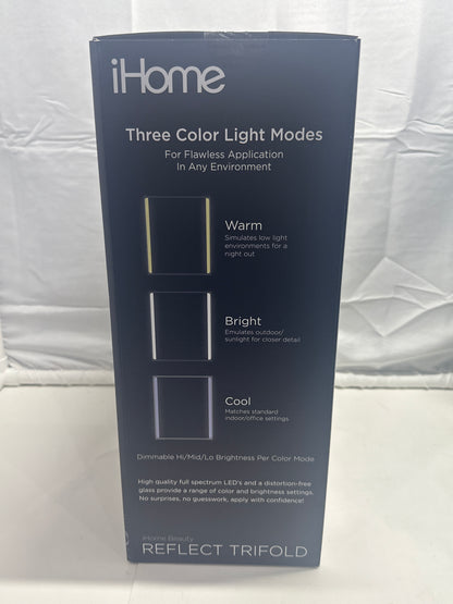 iHome Beauty Reflect Trifold Vanity Mirror with Bluetooth Speaker (iCVBT40W)