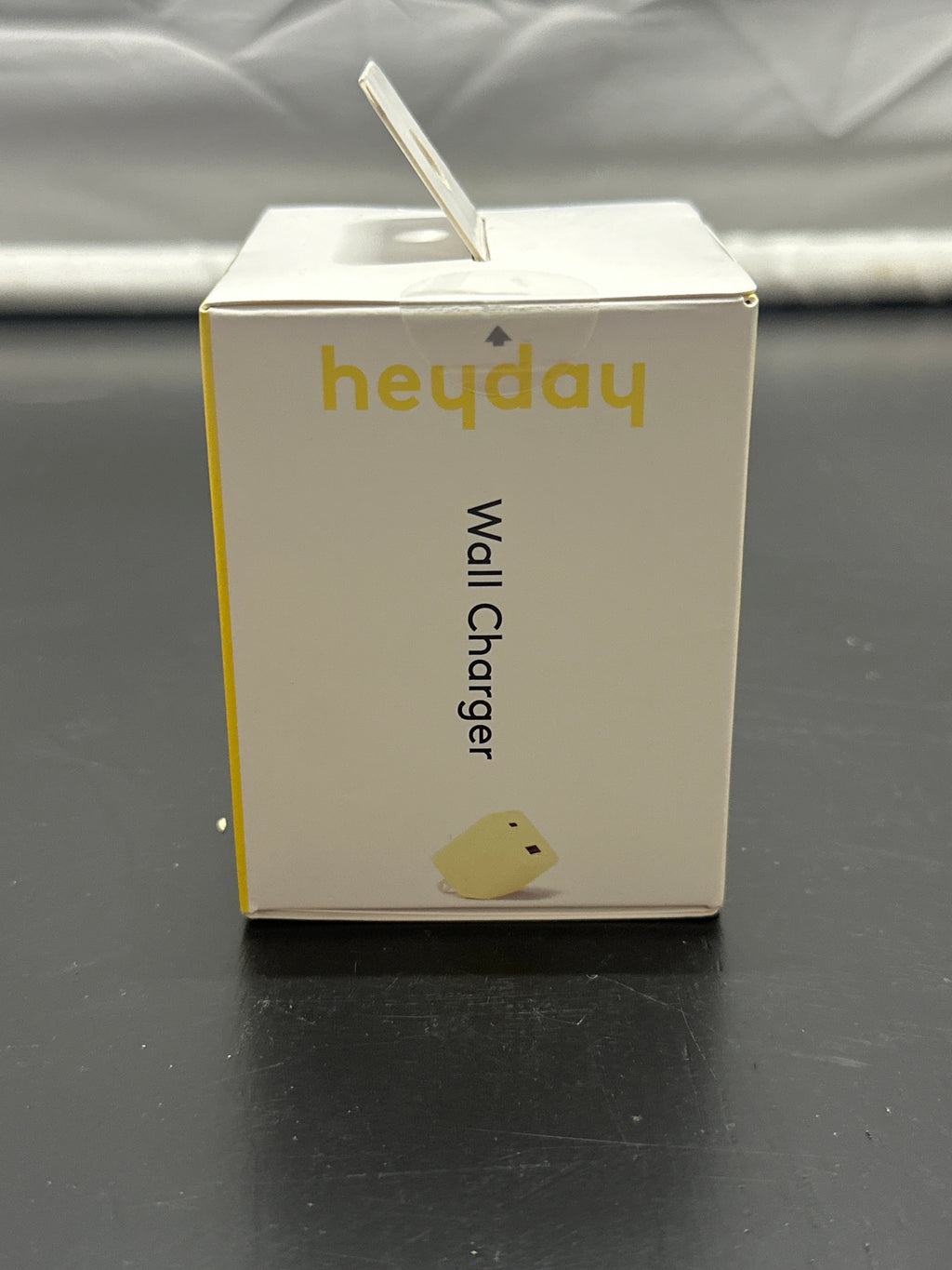 heyday yellow dual-port wall charger side packaging
