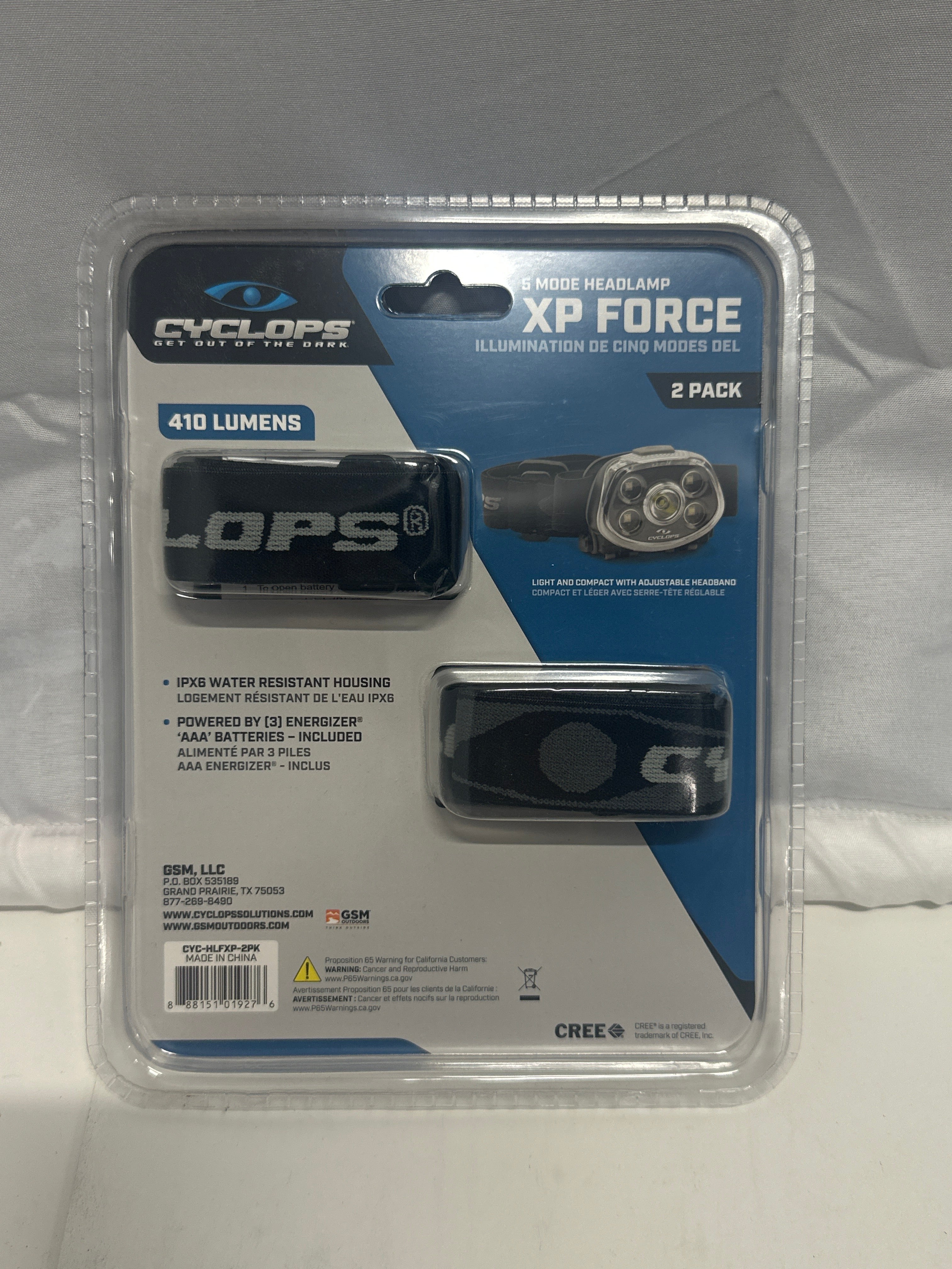 Cyclops XP Force 5-Mode Headlamp – 2 Pack (410 Lumens)
