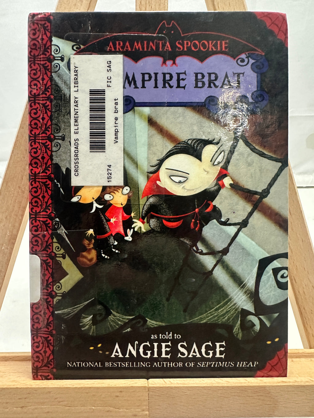 Araminta Spookie 4: Vampire Brat  by Angie Sage Hardcover Children
