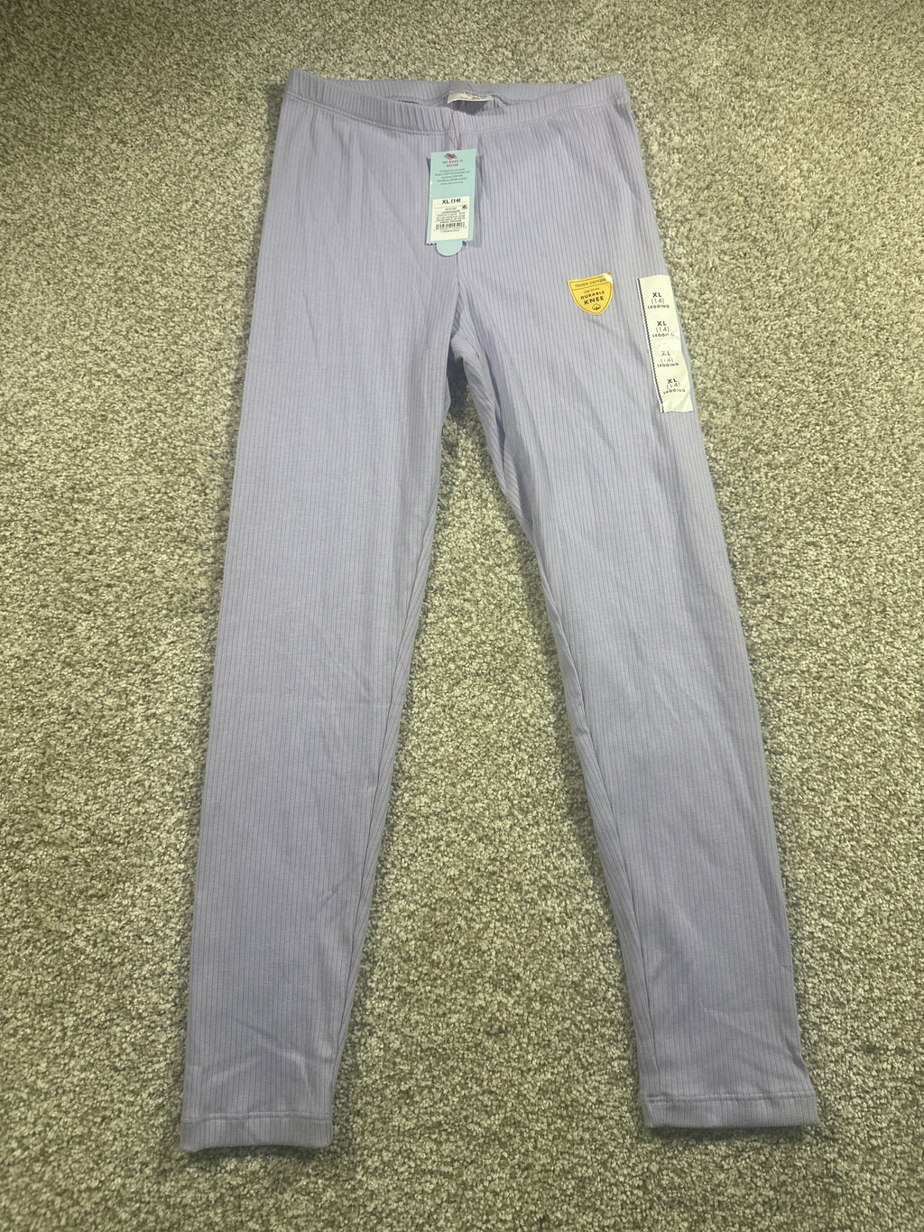 Cat & Jack Lavender Ribbed Leggings Size XL (14) - photo 1