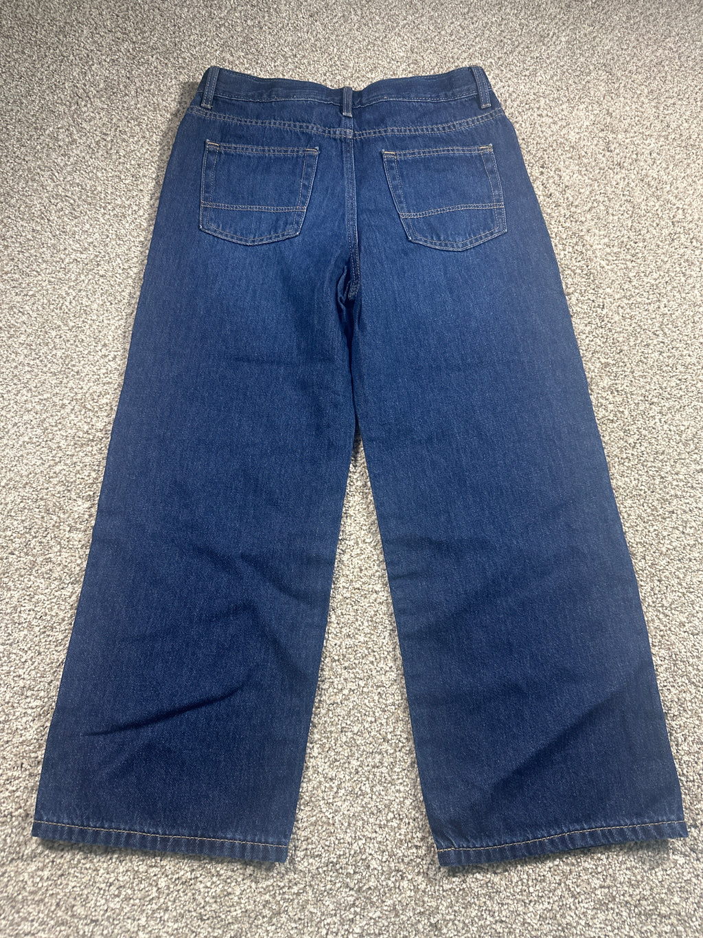 Cat & Jack boys dark-wash baggy adjustable-waist jeans size 10 Husky