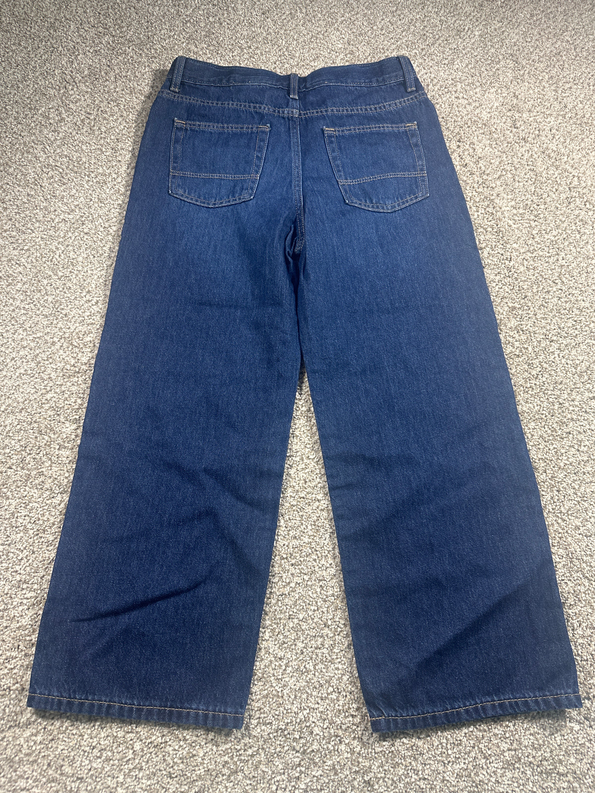 Cat & Jack boys dark-wash baggy adjustable-waist jeans size 10 Husky