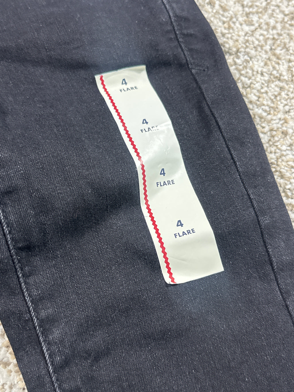 Cat & Jack girls black mid rise pull-on flare jeans, size 4