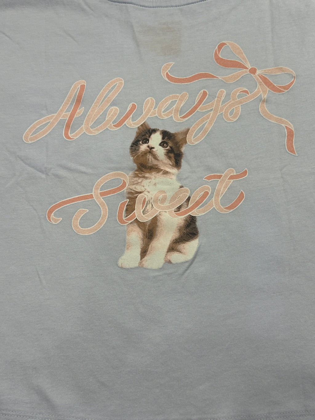 Cat & Jack Pale Lavender Bow Pocket T Shirt Size S 6 7 - Photo 4
