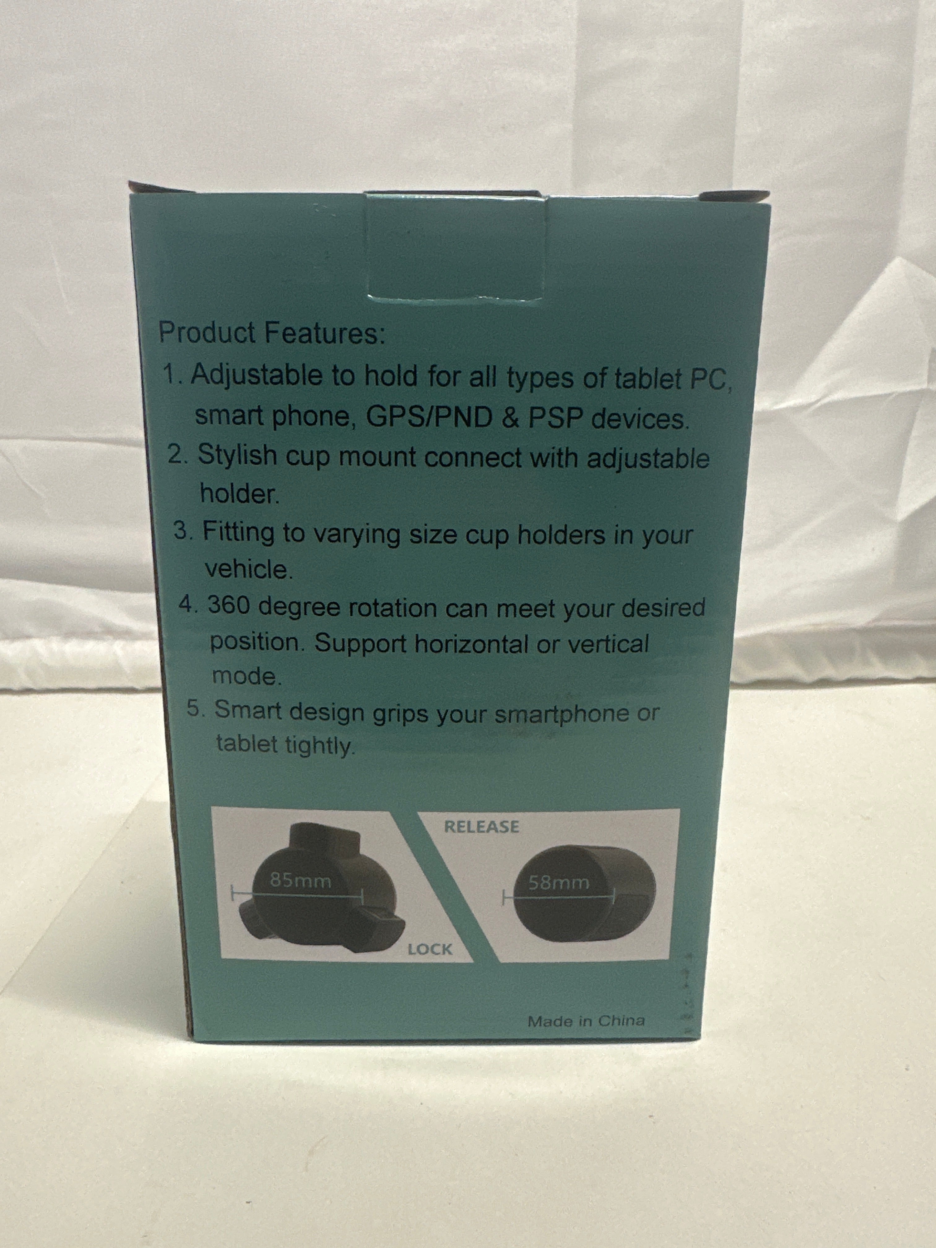 Car Cup Mount Holder – Adjustable 360° Vehicle Phone & Tablet Mount