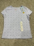 Cat & Jack girls lavender heart fitted short sleeve T-shirt, size M 8