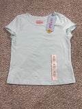 Cat & Jack girls pale mint green fitted short-sleeve T-shirt, size XS (4/5)