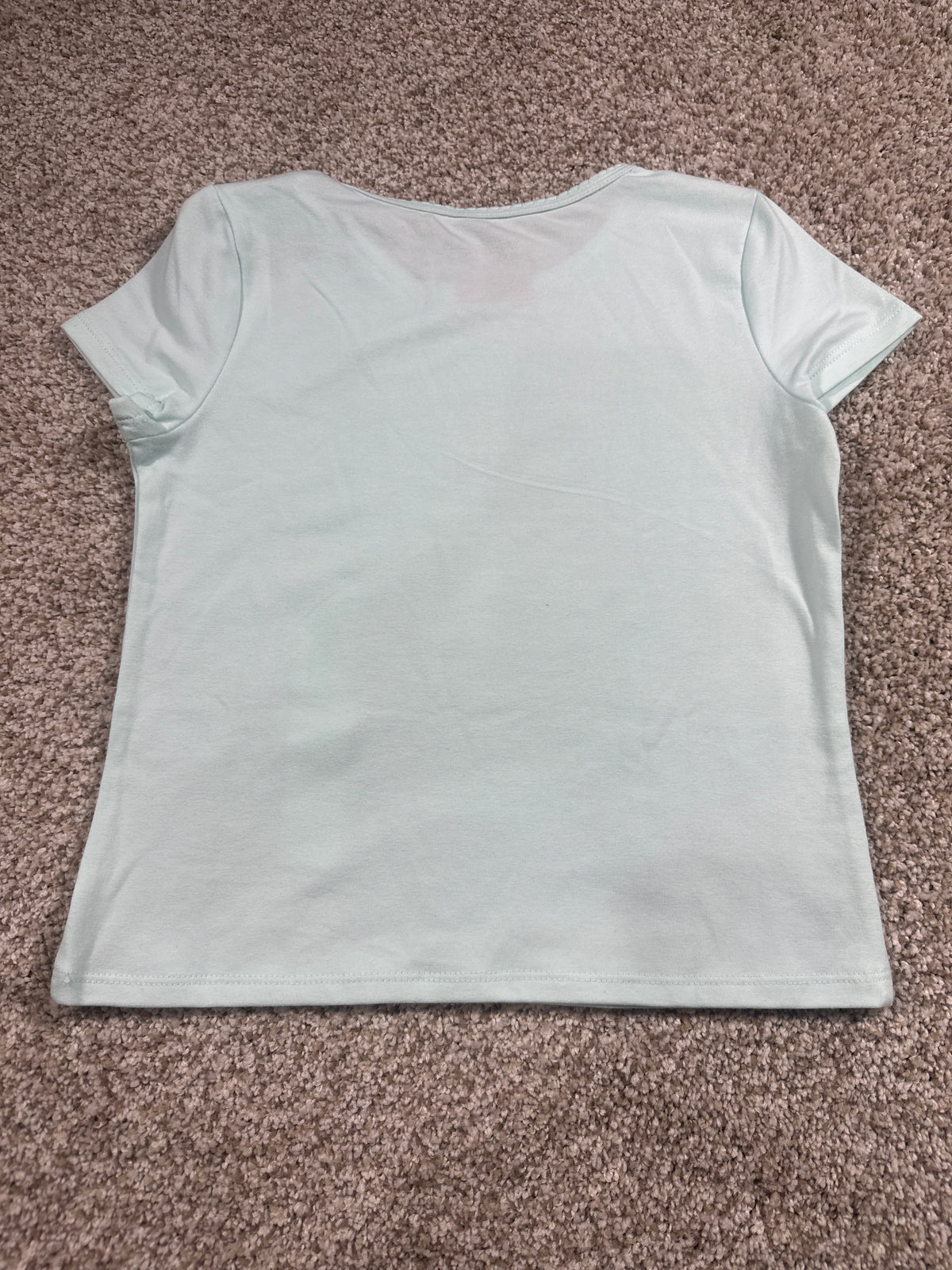 Cat & Jack girls mint green fitted short sleeve T-shirt, size S 6/7