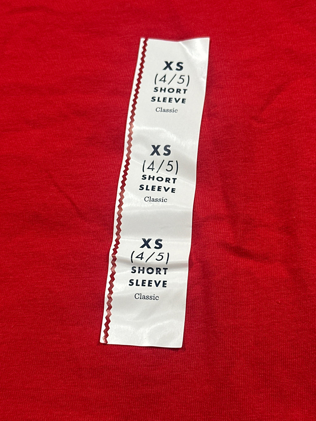Cat & Jack kids red classic short sleeve T-shirt, size XS 4/5