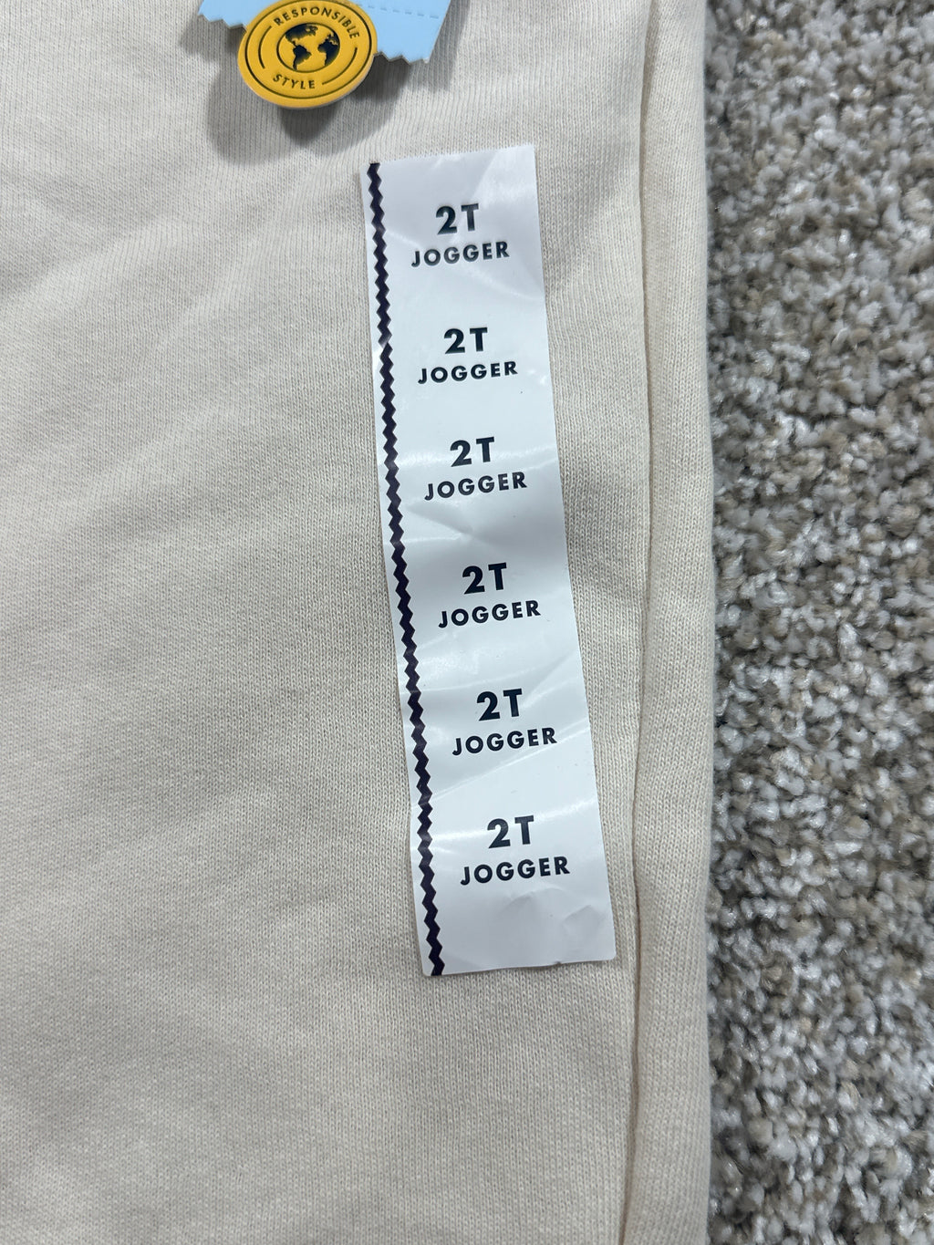 Cat & Jack toddler cream jogger pants detail 2