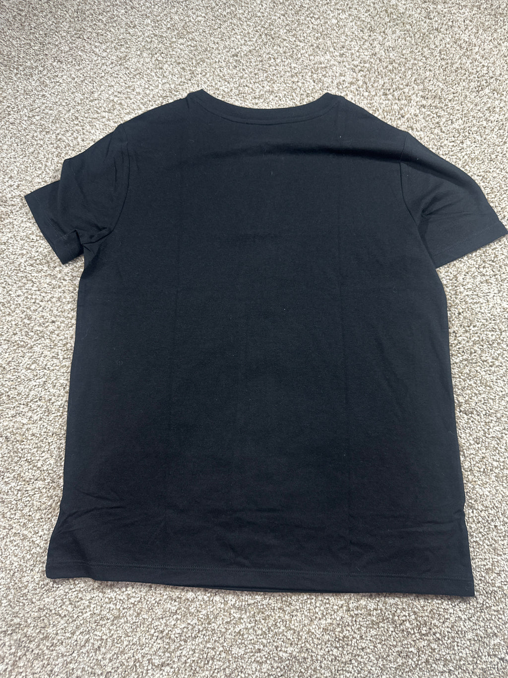 Cat & Jack girls black classic short sleeve T-shirt detail