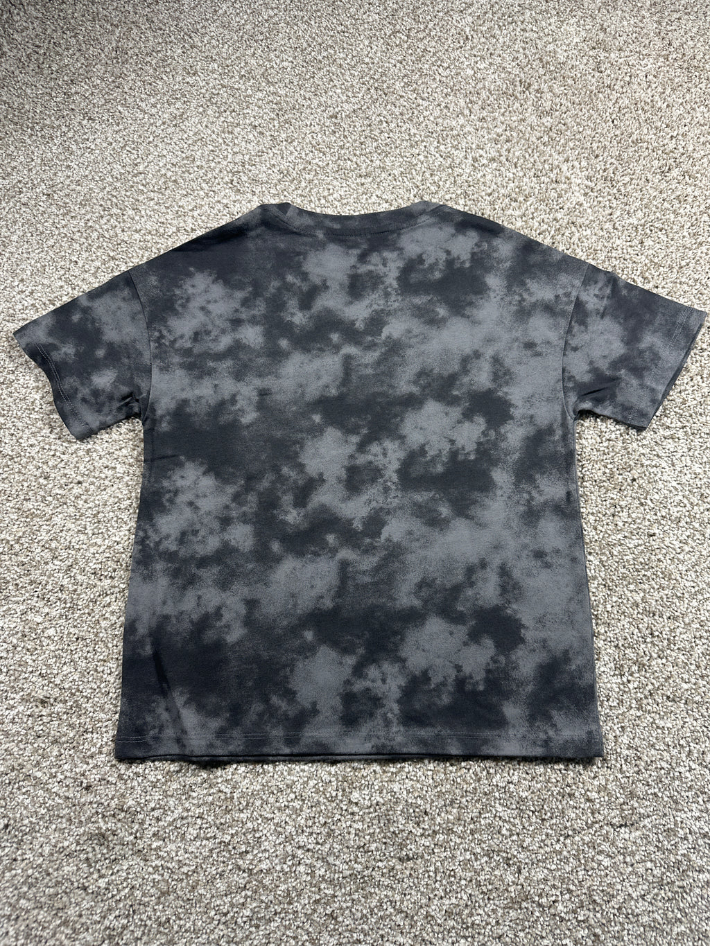 Cat & Jack boys gray tie-dye oversized short sleeve T-shirt, size S 6/7