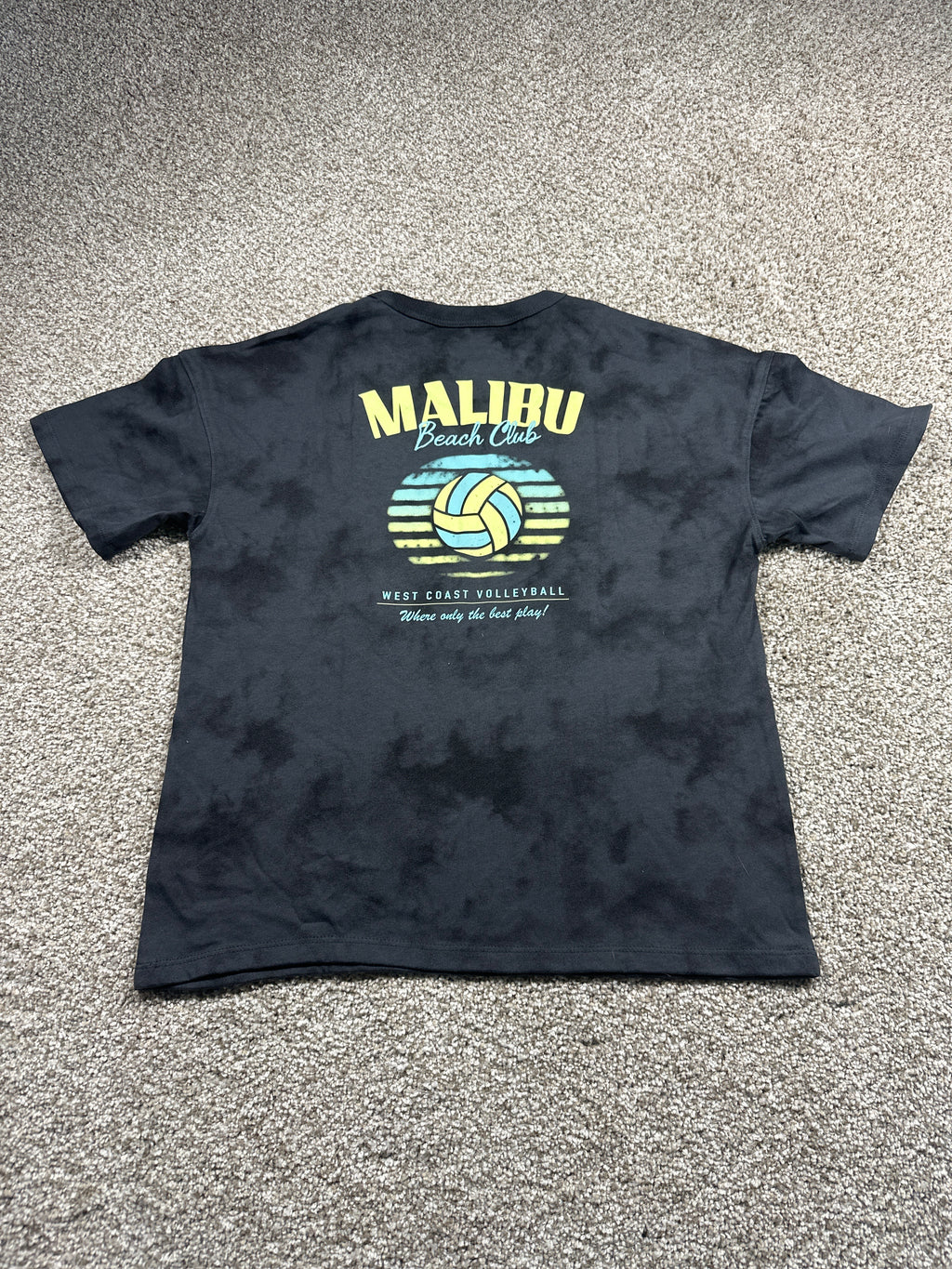 Cat & Jack Girls Charcoal Tie Dye Volleyball Graphic T Shirt Size L 10 12 — photo 3