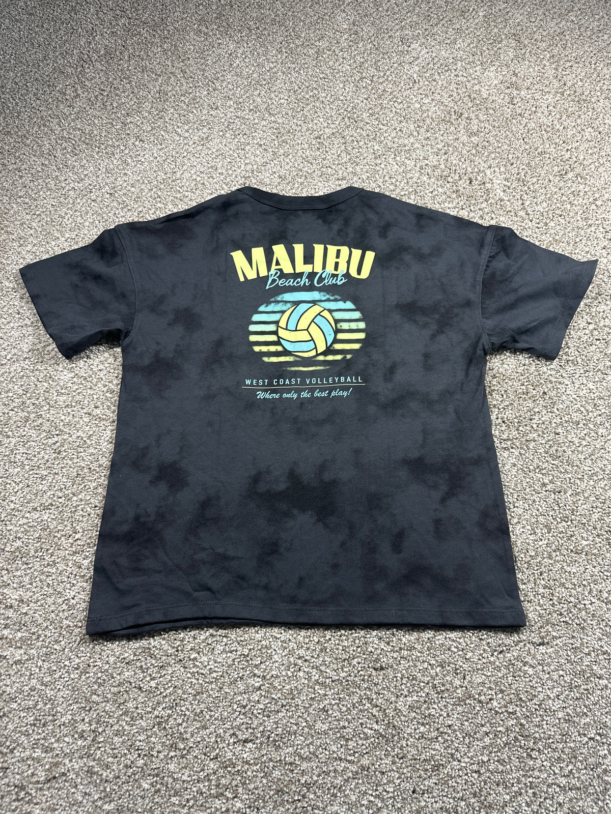 Cat & Jack Girls Charcoal Tie Dye Volleyball Graphic T Shirt Size L 10 12 — photo 3