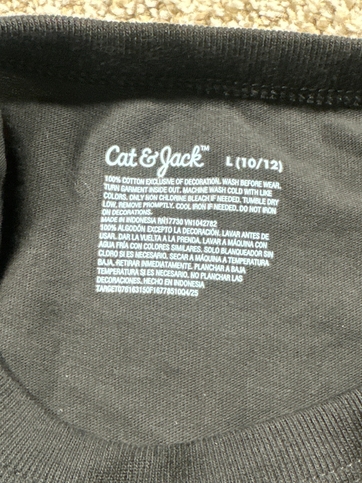 Cat & Jack Girls Charcoal Tie Dye Volleyball Graphic T Shirt Size L 10 12 — photo 4