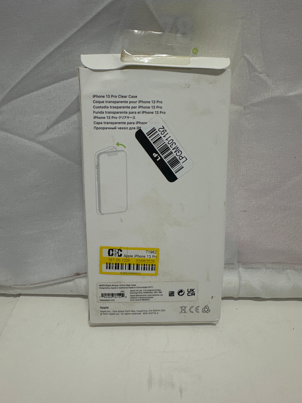 Apple iPhone 13 Pro Clear Case with MagSafe back packaging
