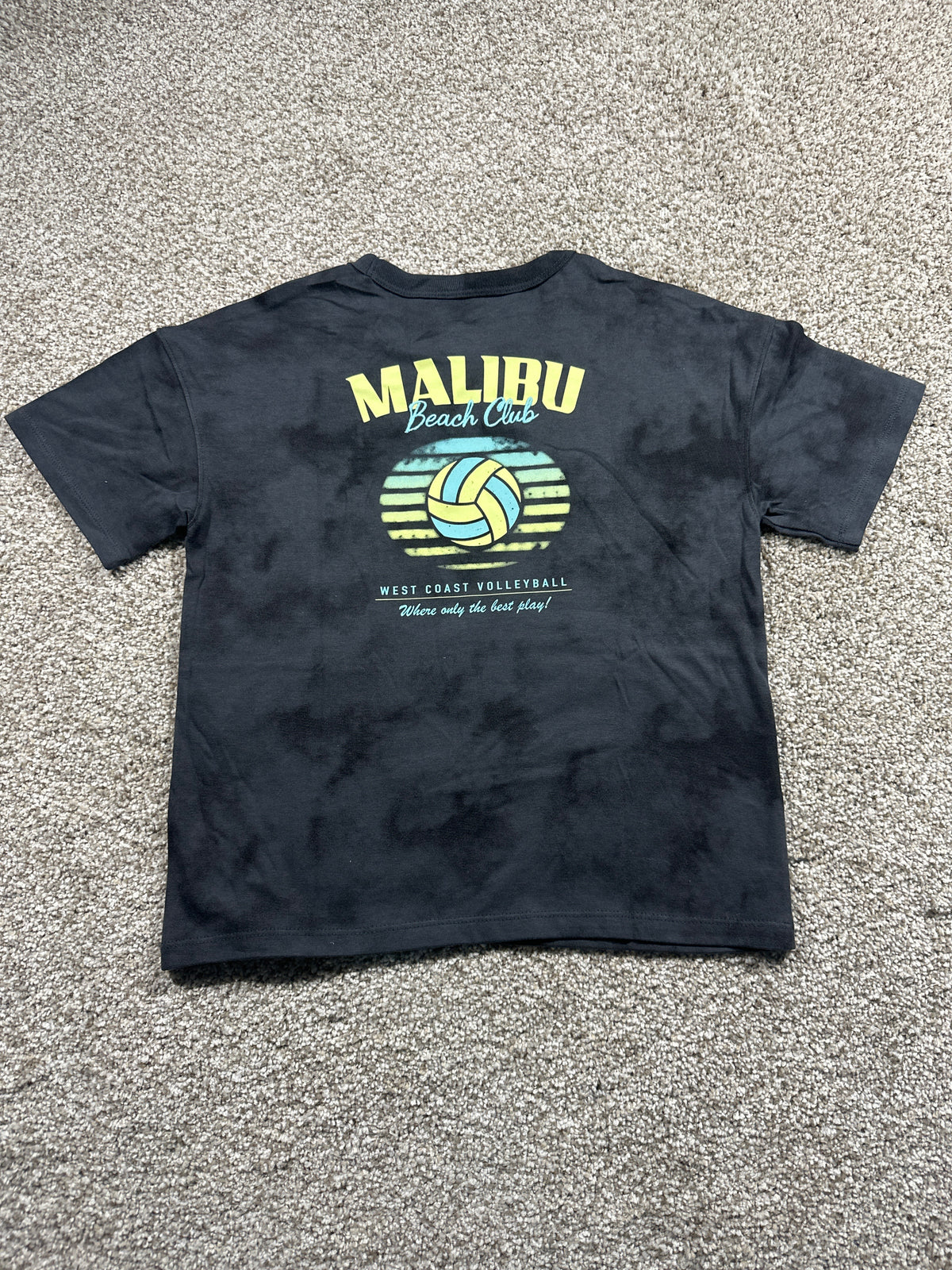 Cat & Jack Girls Charcoal Tie Dye Volleyball Graphic T Shirt Size S 6 7 — photo 3