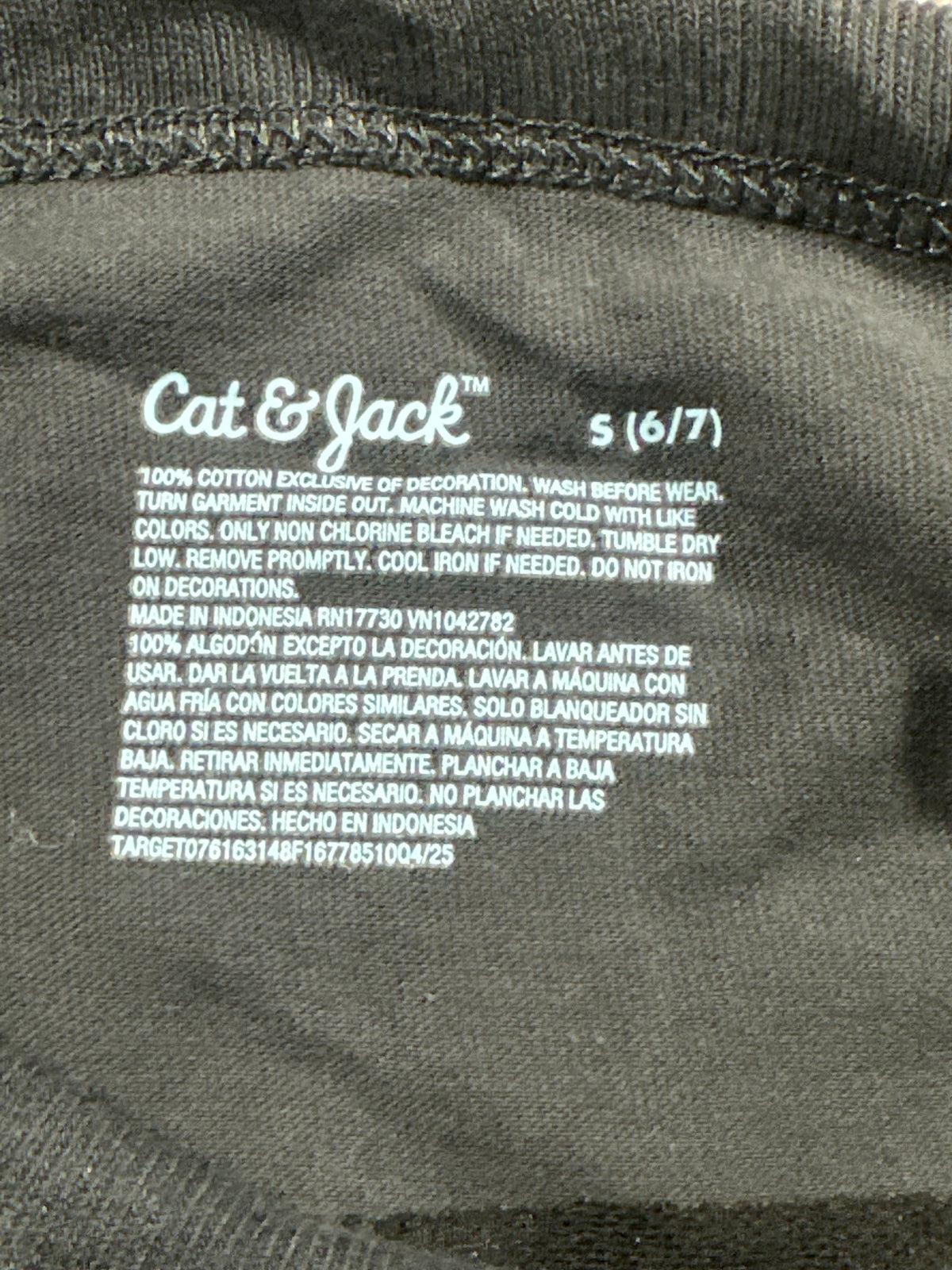 Cat & Jack Girls Charcoal Tie Dye Volleyball Graphic T Shirt Size S 6 7 — photo 4