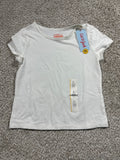Cat & Jack girls cream fitted short sleeve T-shirt, size S 6/7