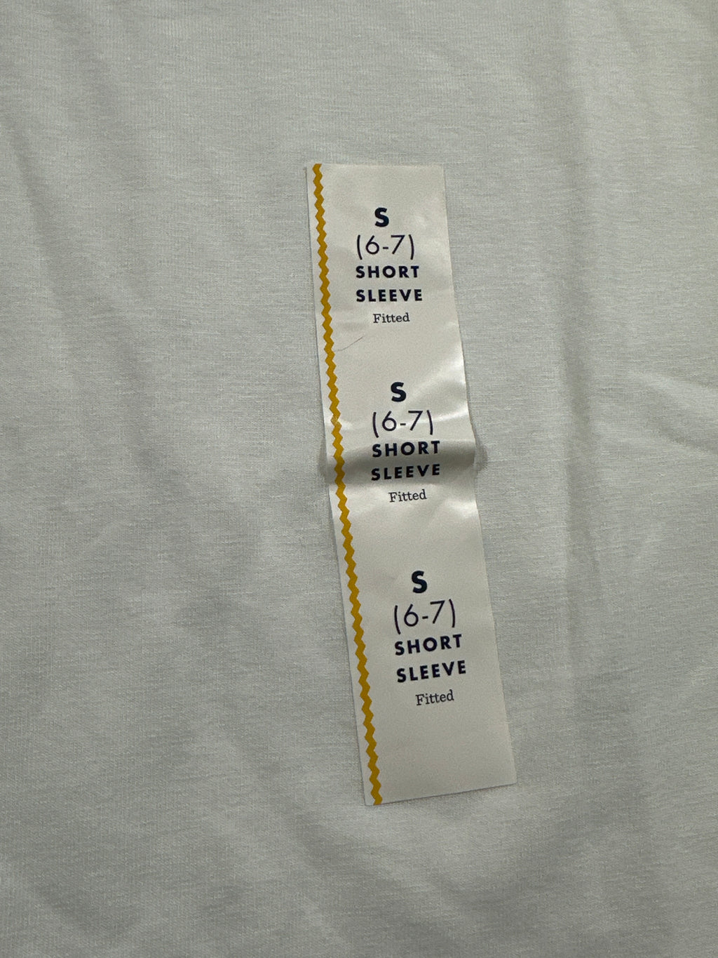 Cat & Jack girls cream fitted short sleeve T-shirt detail