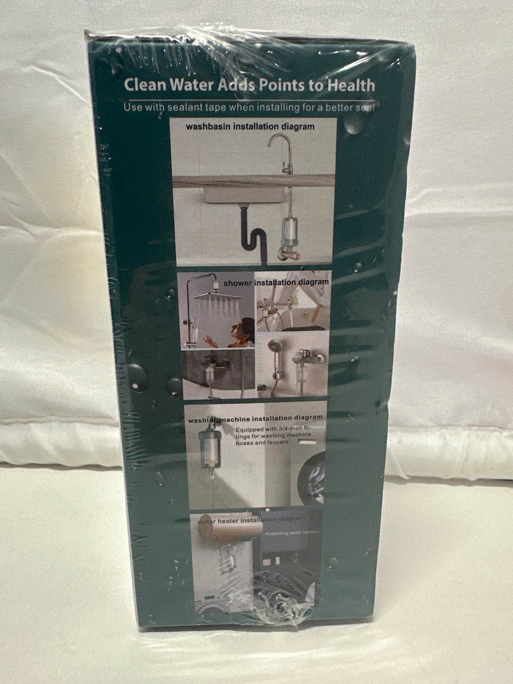 HLFNJMT 2 micron high flow carbon shower water filter in sealed box