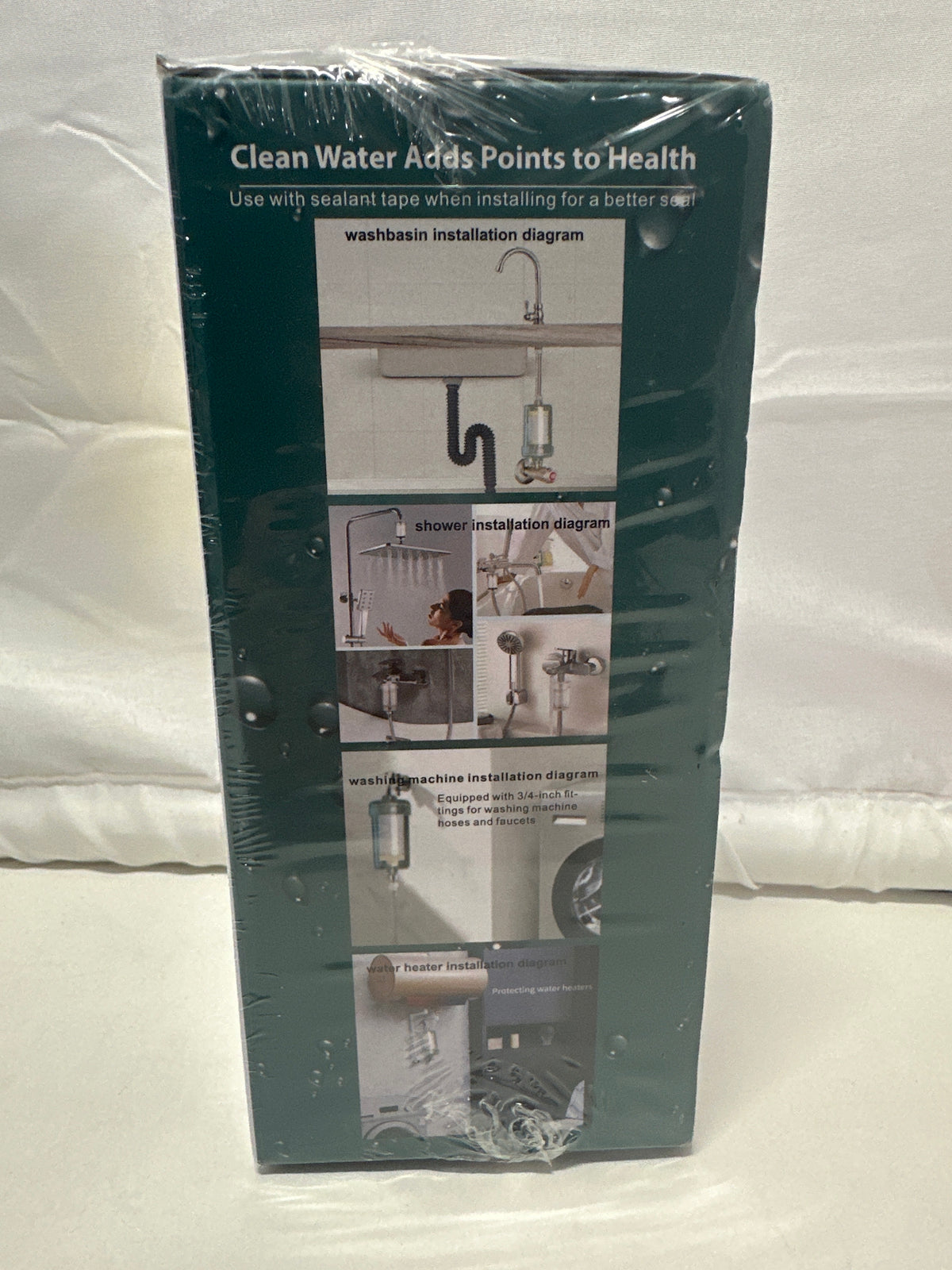 HLFNJMT 2 micron high flow carbon shower water filter in sealed box